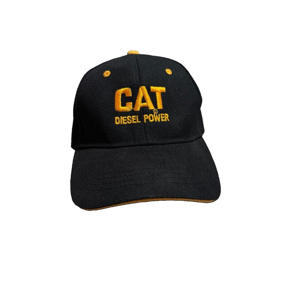 Cat Diesel Power Embroidered Logo Adjustable Strapback Hat Utility Work Heritage